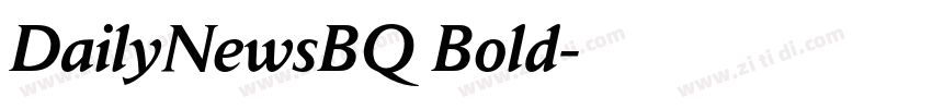 DailyNewsBQ Bold字体转换